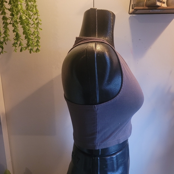 Gymshark Grey Cropped Tank Top S - Picture 5 of 8